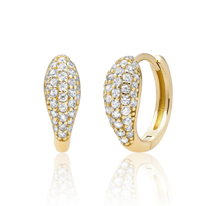 Sparkling Jewels EAG50 Bold Fuse Small creolen verguld met zirkonia