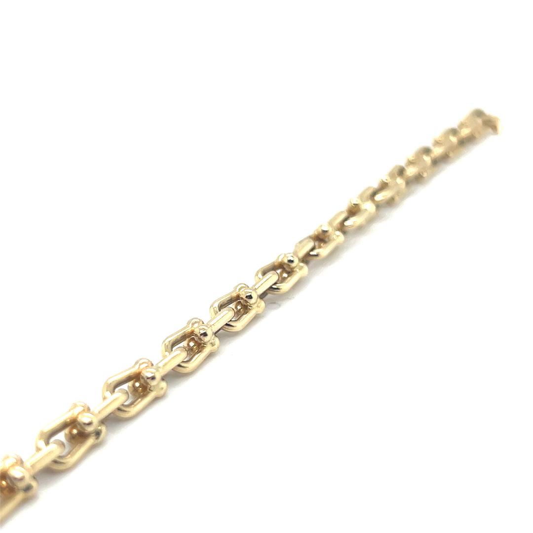 14 Karaat Gouden Armband – Massief Harpschakel 19,5 cm x 5 mm