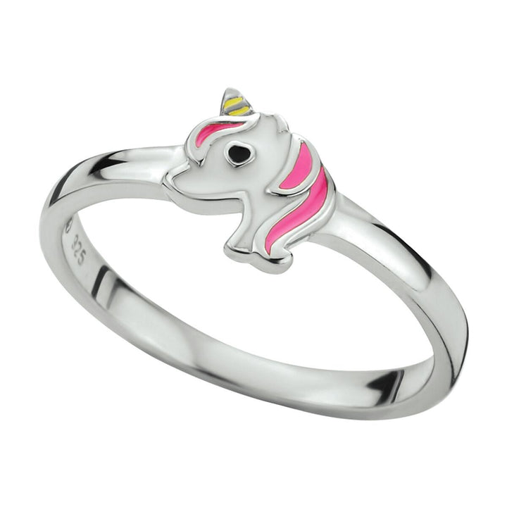 Gerhodineerd Zilveren Eenhoorn Ring – Fantasie