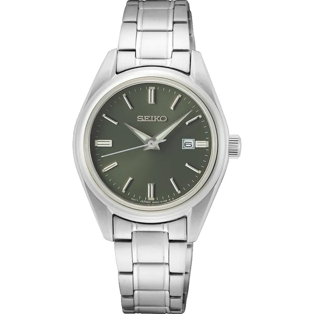 Seiko SUR533P1 dameshorloge met groene wijzerplaat