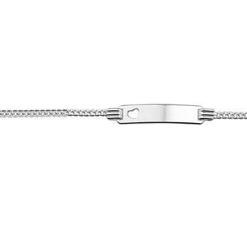 Graveerarmband 11-13cm zilver gerhodineerd