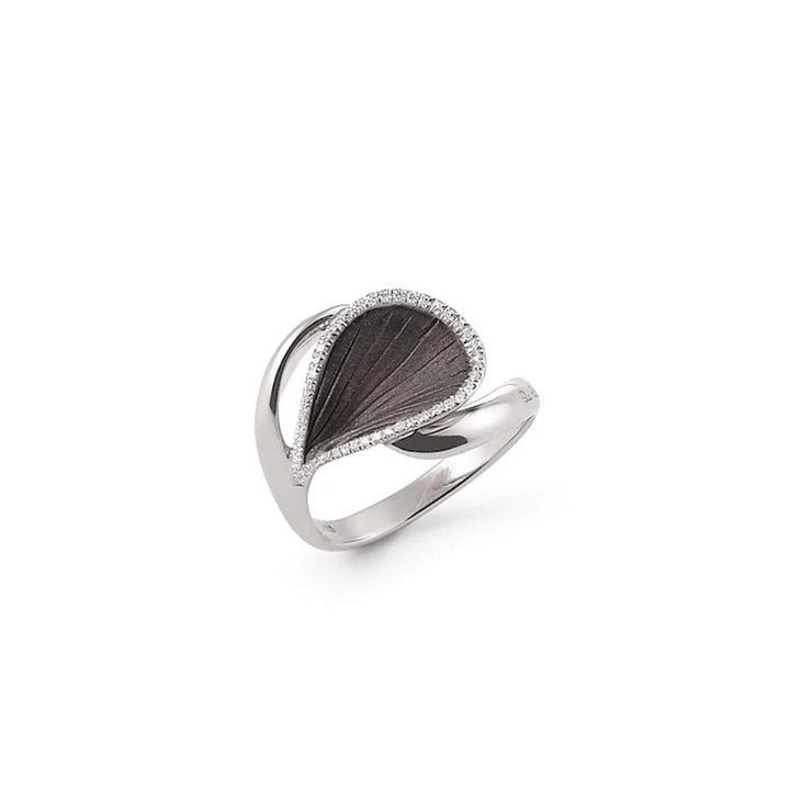 Cammilli Firenze Goccia Ring – 18Kt Black Lava Gold met Diamant – GAN2006E