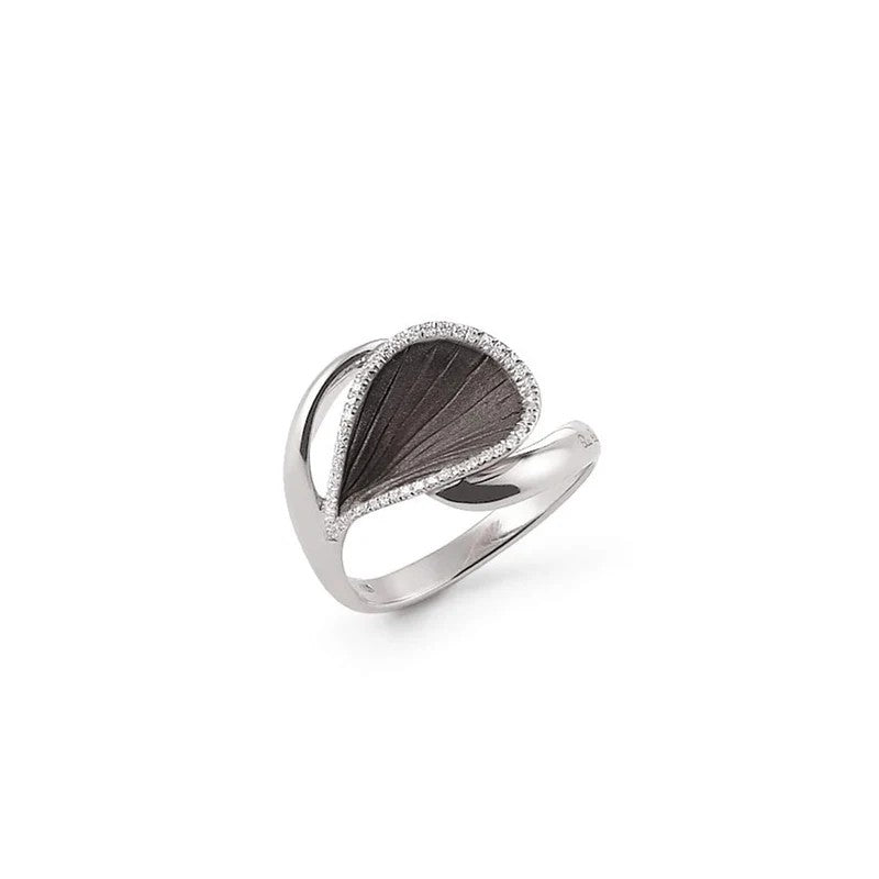 Cammilli Firenze Goccia Ring – 18Kt Black Lava Gold met Diamant – GAN2006E