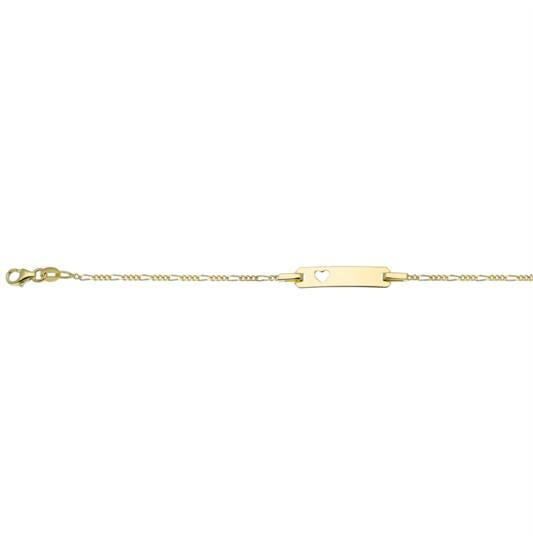 14 Karaat Goudkleurige Baby Plaatarmband