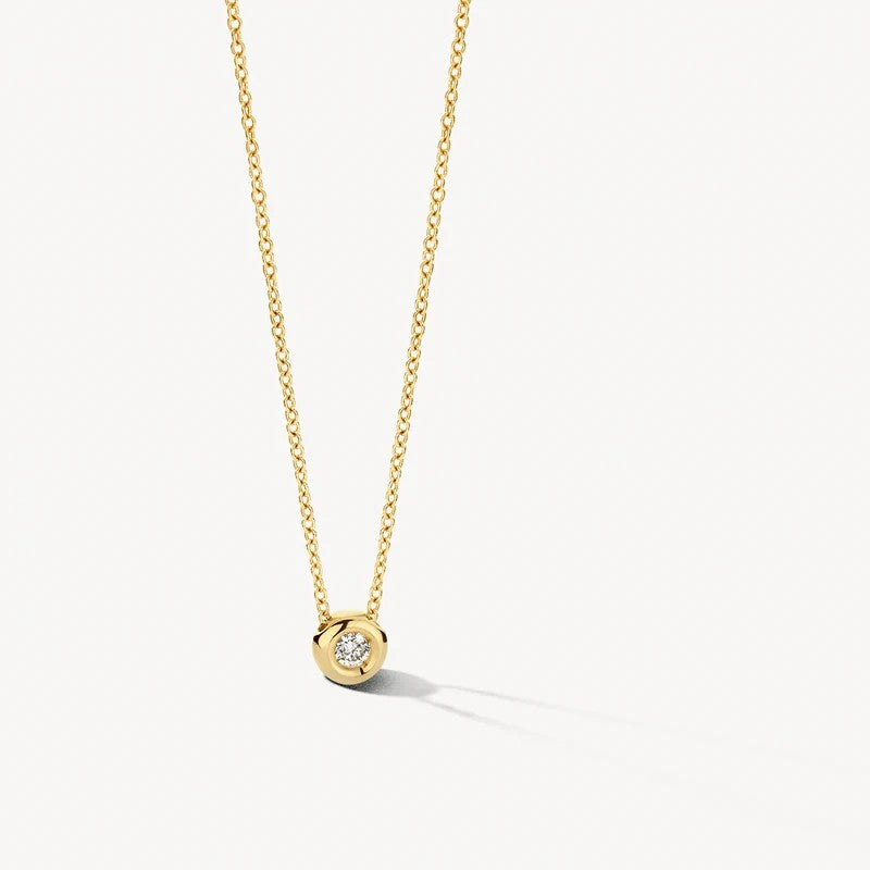 Blush collier 3114YDI van 14 karaat geelgoud met diamant