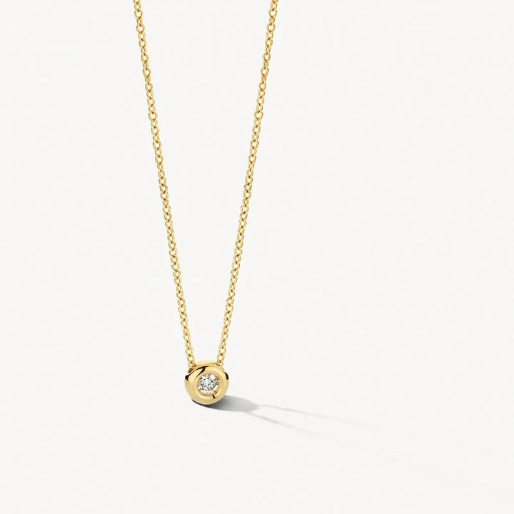 Blush collier 3114YDI van 14 karaat geelgoud met diamant
