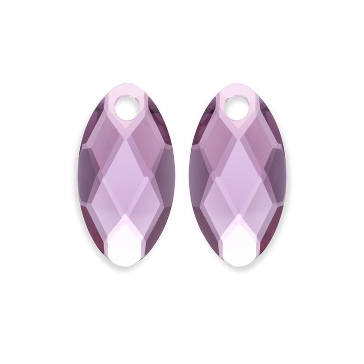 Earstones | Leaf Aubergine Quartz EAGEM59-FCLF-S