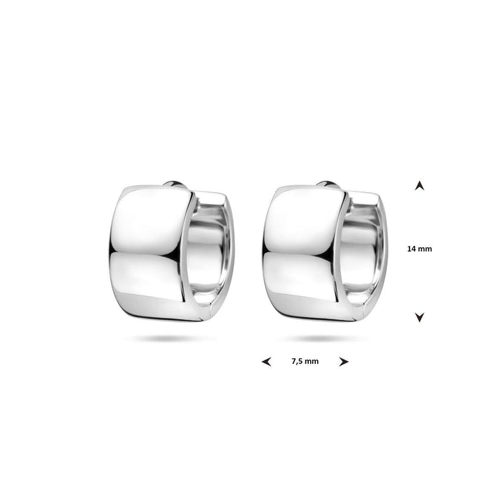 Zilveren oorringen pave zirkonia 13.40685