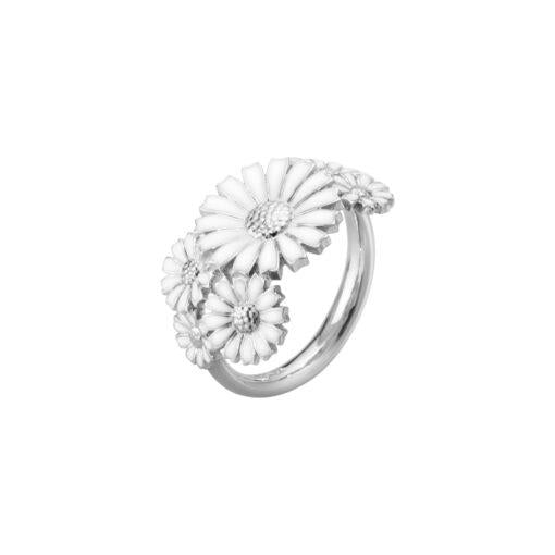 Georg Jensen Daisy Ring 2000153 Emaille Zilver Maat 60