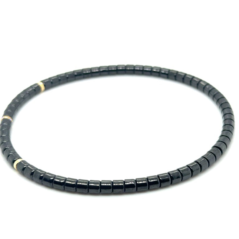 Orotech 18 kt Armband B17132NYW Zwart Keramiek met Diamant 0.04 ct