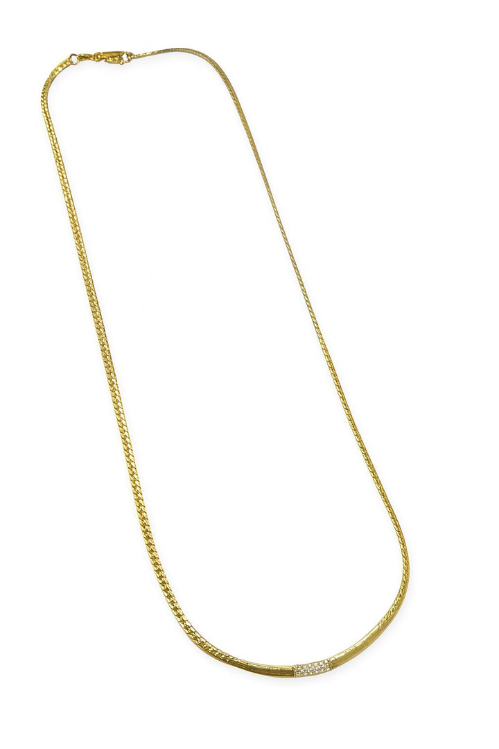 14 Karaat Gouden Choker met Diamanten – 3x0,05 ct G/VSi