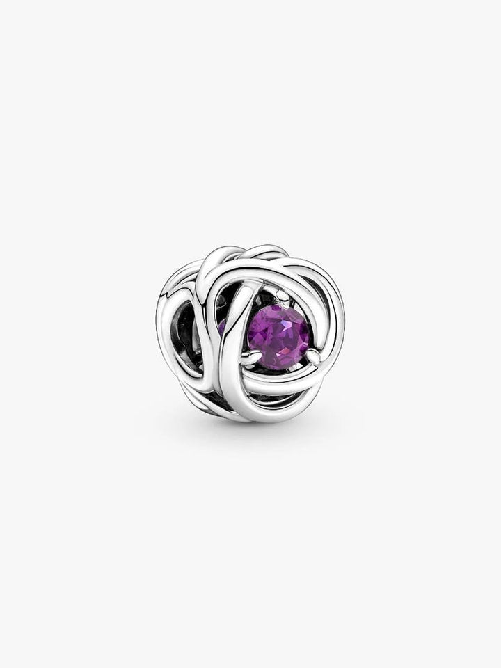 Pandora Februari Geboortesteen Paarse Oneindige Cirkel Bedel 790065C02