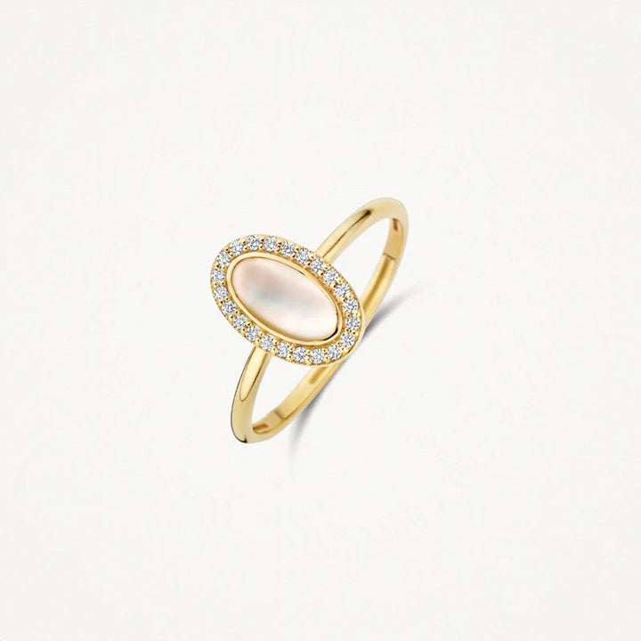 Blush 14k Geelgouden Ring met Parelmoer en Zirkonia 1279YMQ