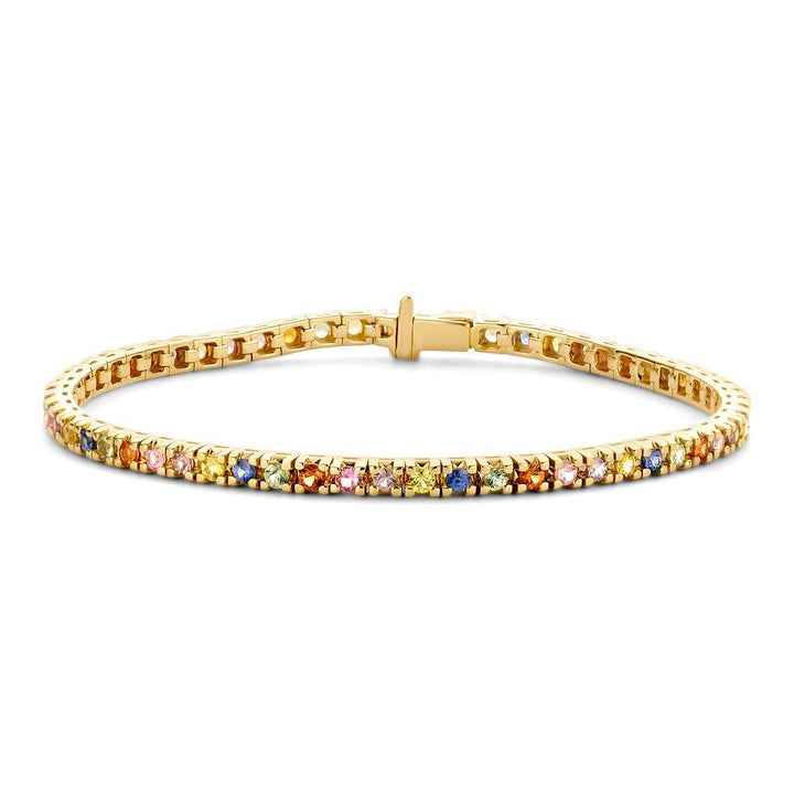 14 kt Armband geelgoud saffier AG137170