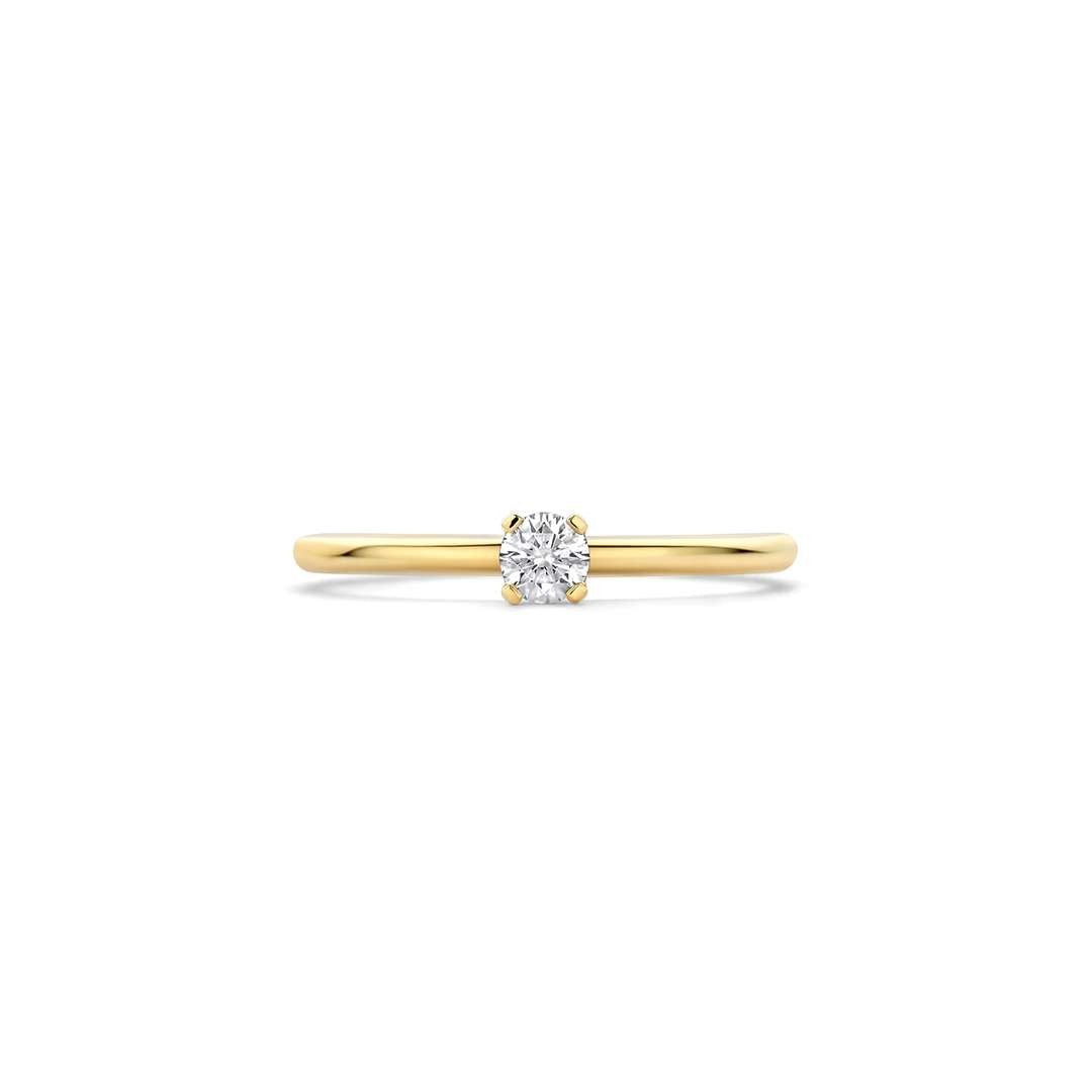 Blush Lab Grown 14k geelgouden ring met lab grown diamant 0,15 ct – LG1027Y