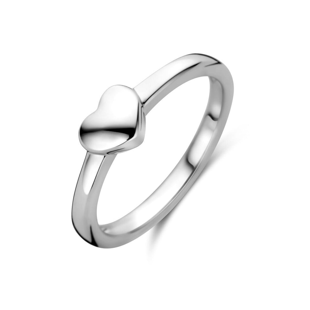 Zilveren ring hart kinder