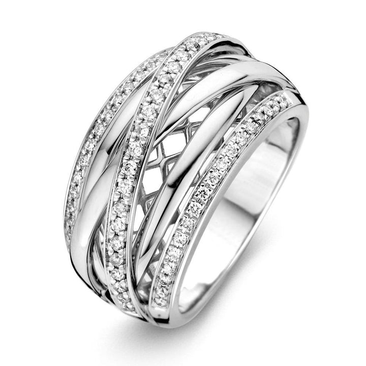 14 kt Ring witgoud briljant 0.34 crt RG216342