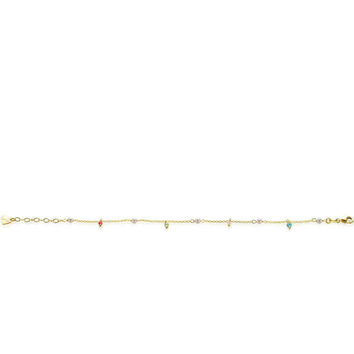 Zilveren armband parels en stenen ZIA2705G