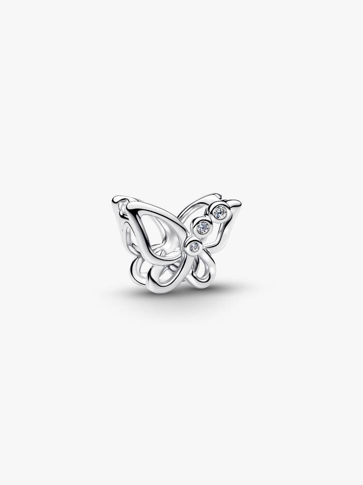 Pandora Opengewerkte Vlinder Bedel Sterling Zilver met Zirkonia 794369C01