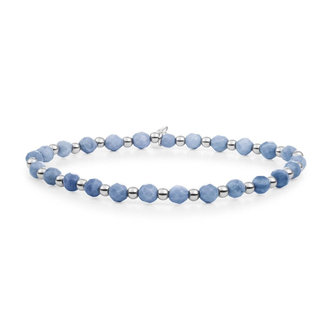 Bracelet | Blue Aventurine Interstellar - Silver SB-GEM37-3MM-MIX