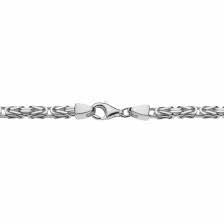 Zilveren Massieve Koningsschakel Armband Vierkant 3 mm 19 cm