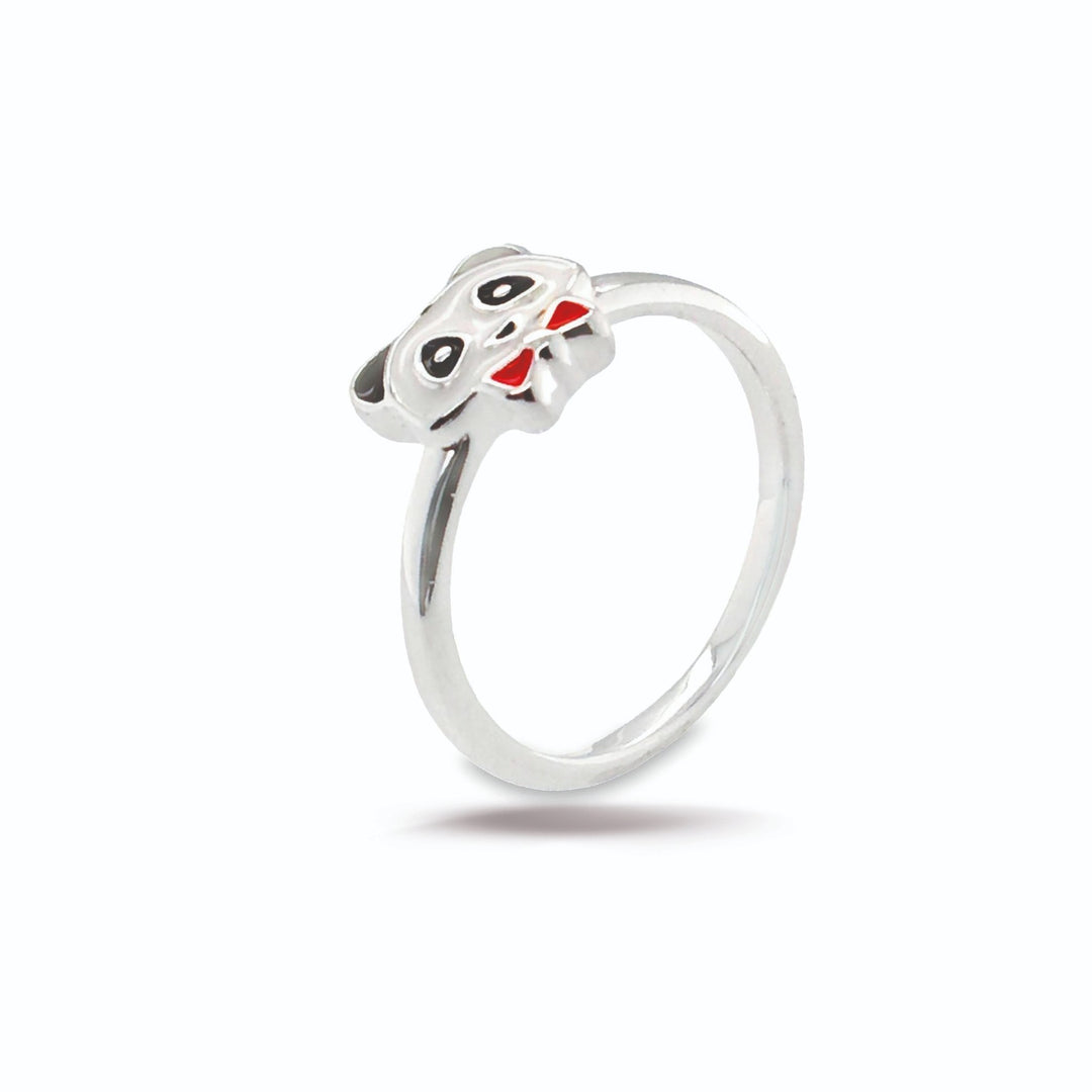 Bellini zilver ring  panda met strikje 579.058