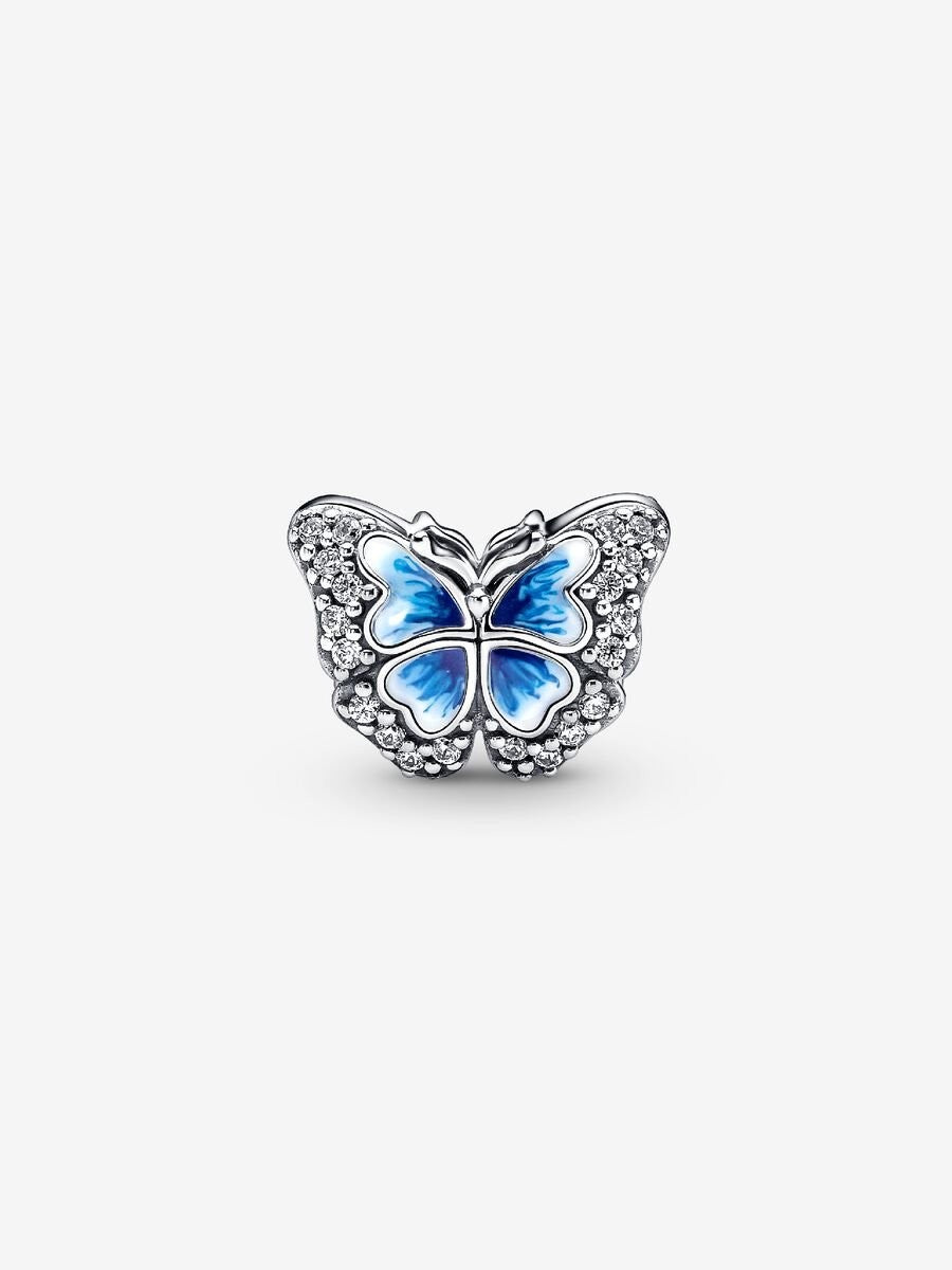 Blauwe Vlinder Sprankelende Bedel 790761C01