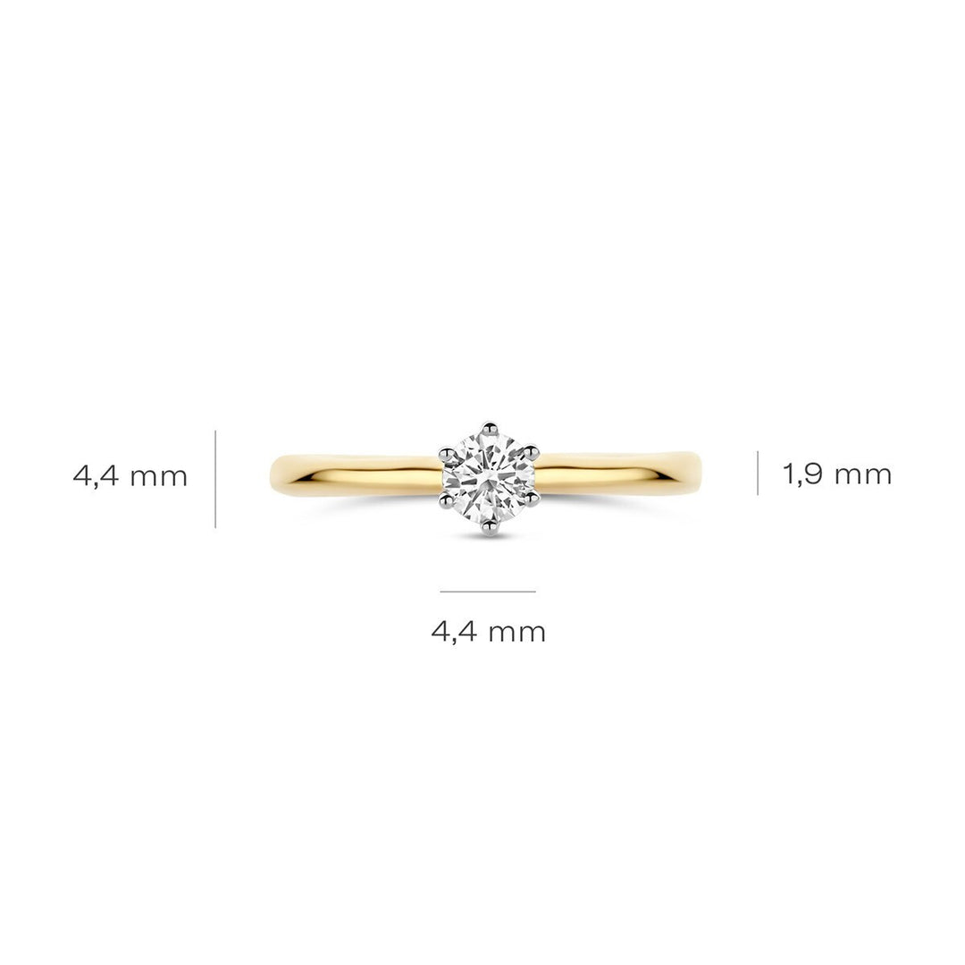 Blush Lab Diamonds ring van geelgoud met diamant LG1037B