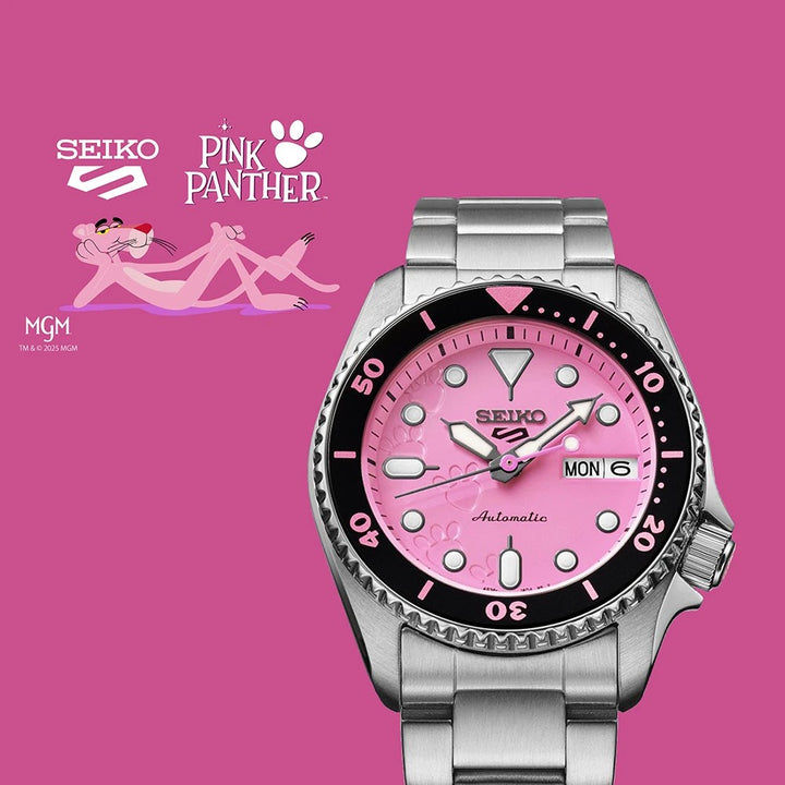 Seiko 5 Sports SRPM07K1 Seiko 5 Sports - Pink Panther Horloge Limited Edition