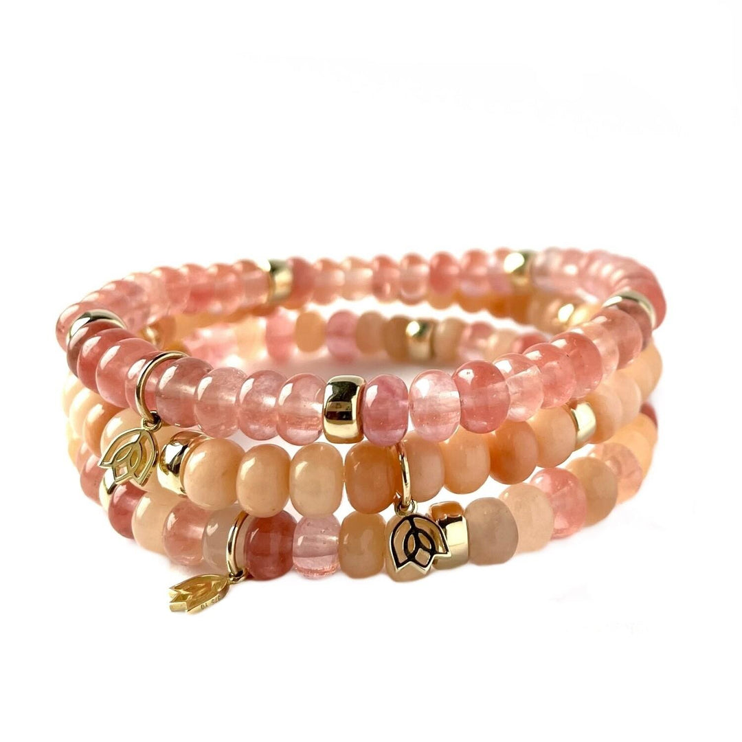 Y&G edelstenen armband | Rozenkwarts