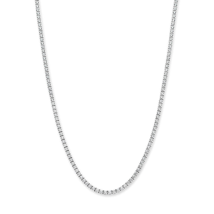14 Karaat Witgouden Tennis Collier met Lab Grown Diamanten – 5.00 ct – 42 cm