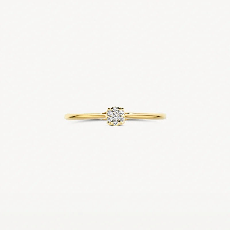 Diamanten Ring met Pavé-Zetting 0.06ct – 14k Geelgoud 1683YDI