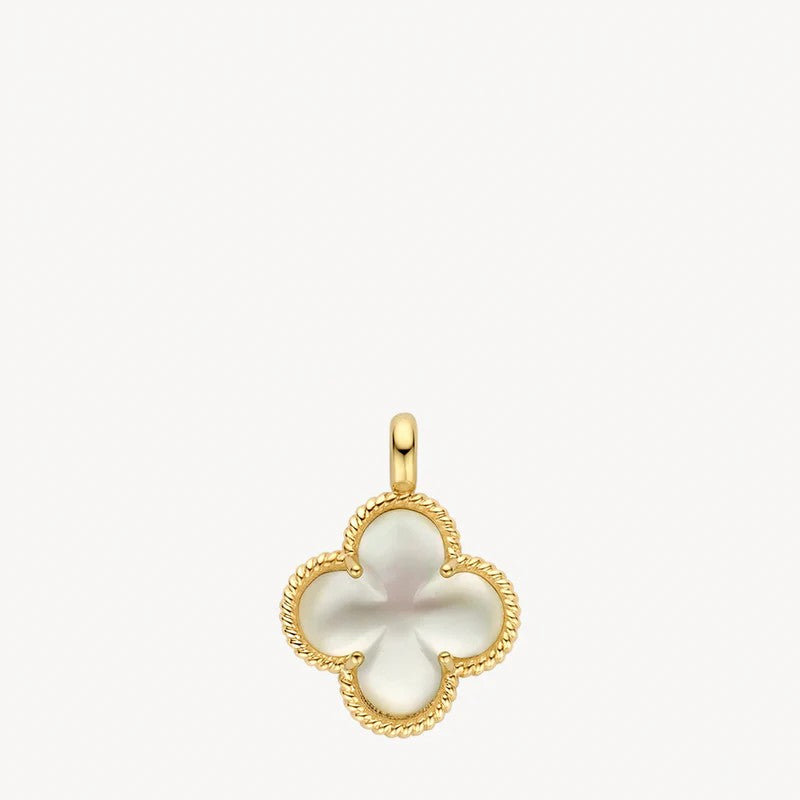 Blush Hanger 14 kt Geelgoud met Parelmoer en Bergkristal 6096YMQ