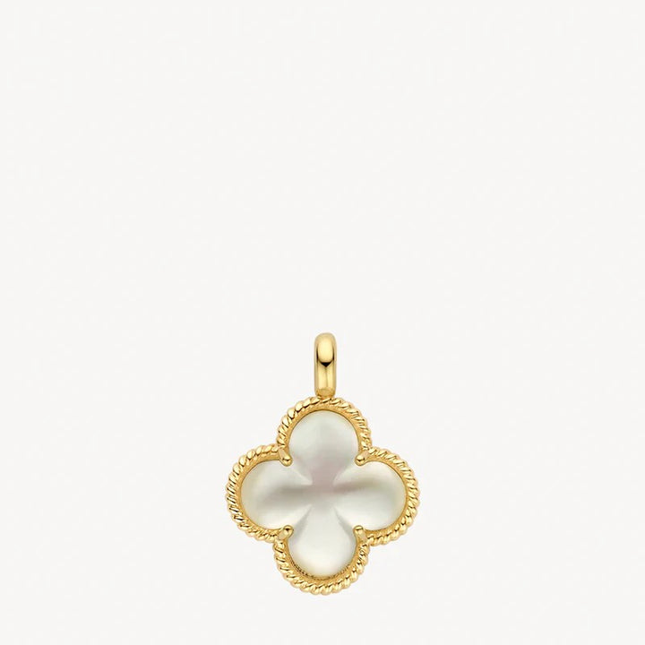Blush Hanger 14 kt Geelgoud met Parelmoer en Bergkristal 6096YMQ
