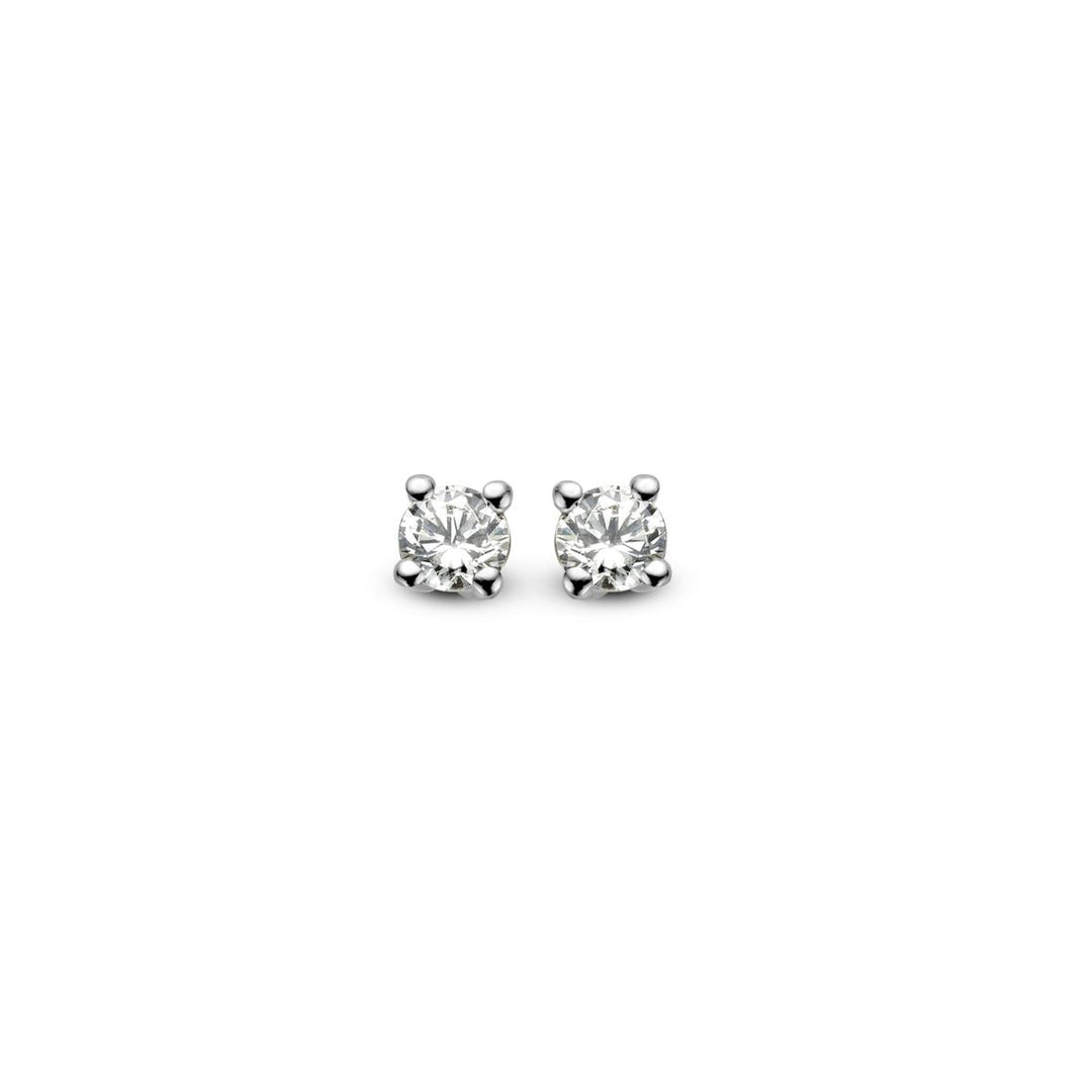 oorsteker solitaire diamant en 18k witgoud 93Ek30/A