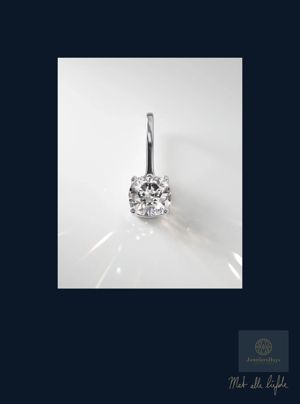 925 Sterling Zilveren Hanger met Lab Grown Diamant – 0.10 ct E VS2