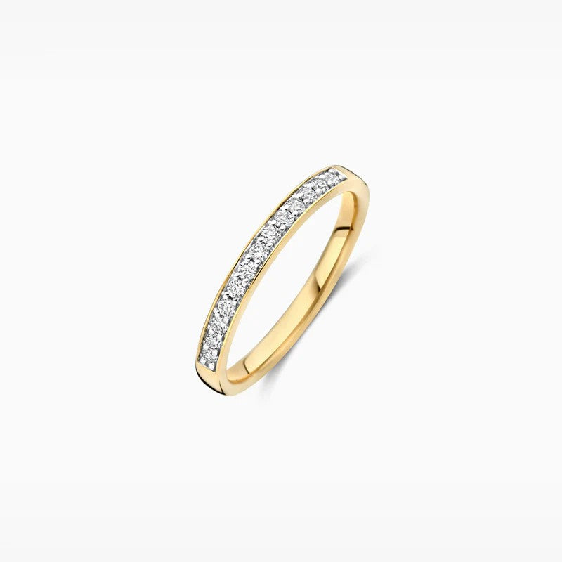 14 Karaat Geelgouden Ring met Lab Grown Diamanten 0.22 ct