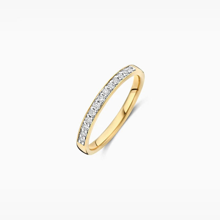 14 Karaat Geelgouden Ring met Lab Grown Diamanten 0.22 ct