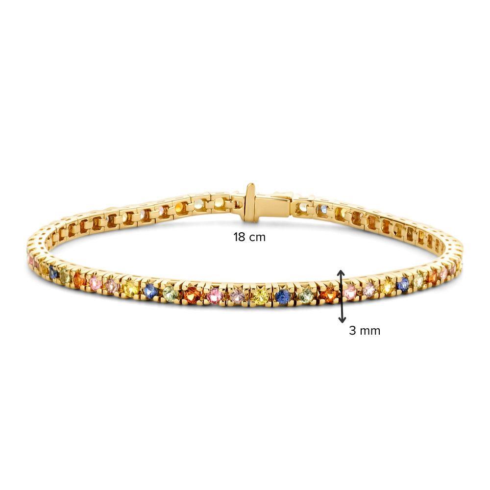 14 kt Armband geelgoud saffier AG137170
