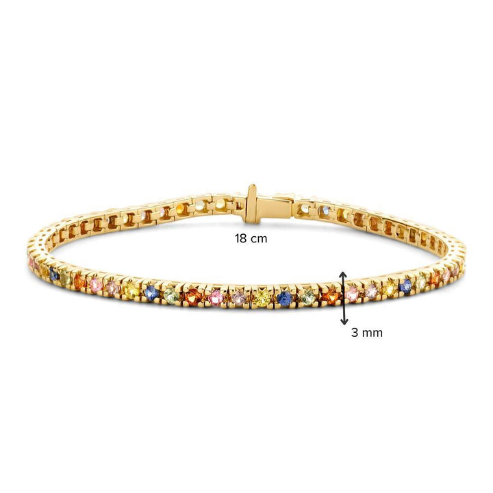 14 kt Armband geelgoud saffier AG137170