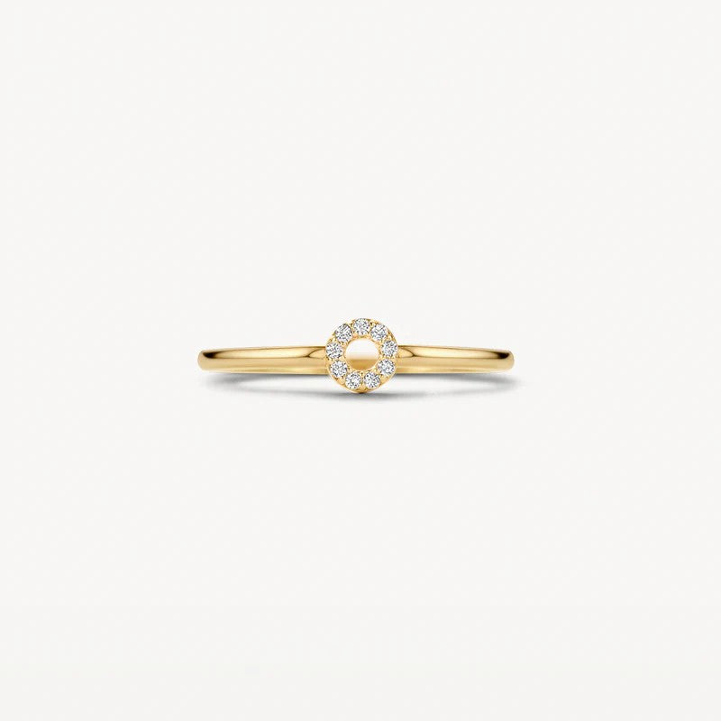 14k Blush ring Geelgoud met Zirkonia 1217YZI