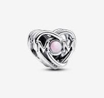 Pandora Moments 925 Sterling Silver Opengewerkte Moeder en Hart Bedel 793233C01