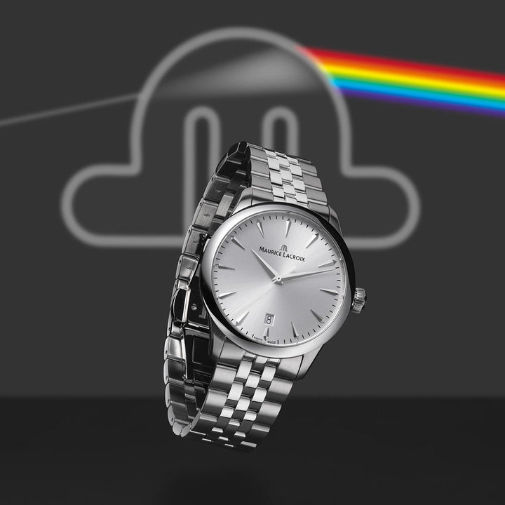 Maurice Lacroix 1975 Quartz (39mm) Silver Sun-Brushed Dial  Stainless Steel Bracelet 750007-SS002-130-1