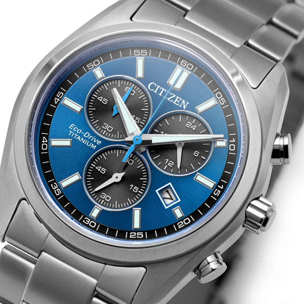 Citizen Super Titanium Chronograph Solar heren horloge 40 mm – AT2590-59L