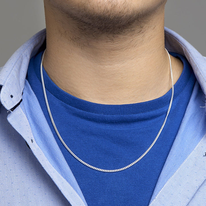 Zilver collier gourmette 1,6 mm 38 cm