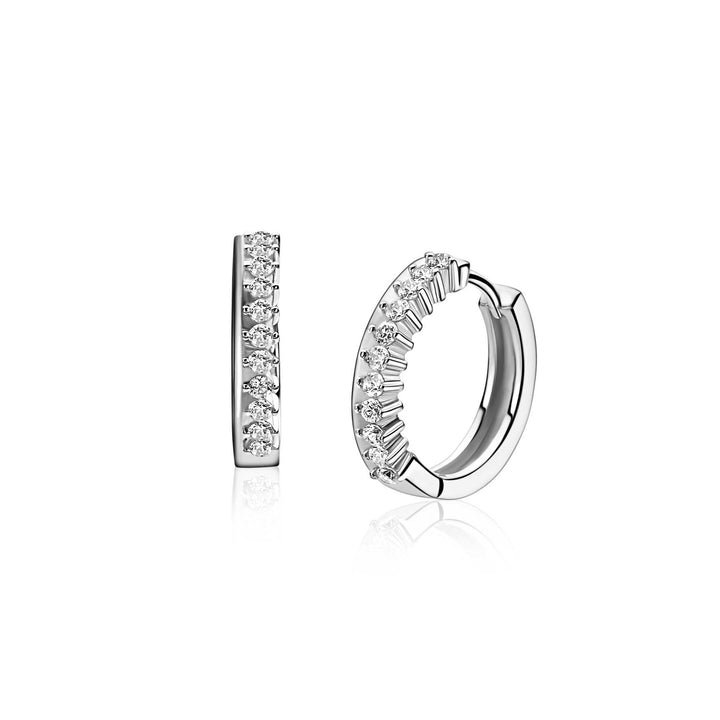 ZINZI Zilveren Oorringen met Zirkonia 15 mm ZIO2870