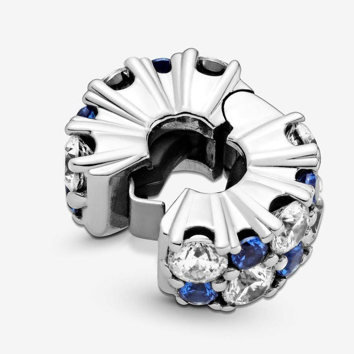 Pandora Clear &amp; Blue Sparkling Clip Charm  799171C01