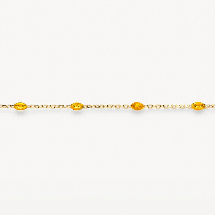 14k Geelgouden armband caramel resin Citrien 2226YRC