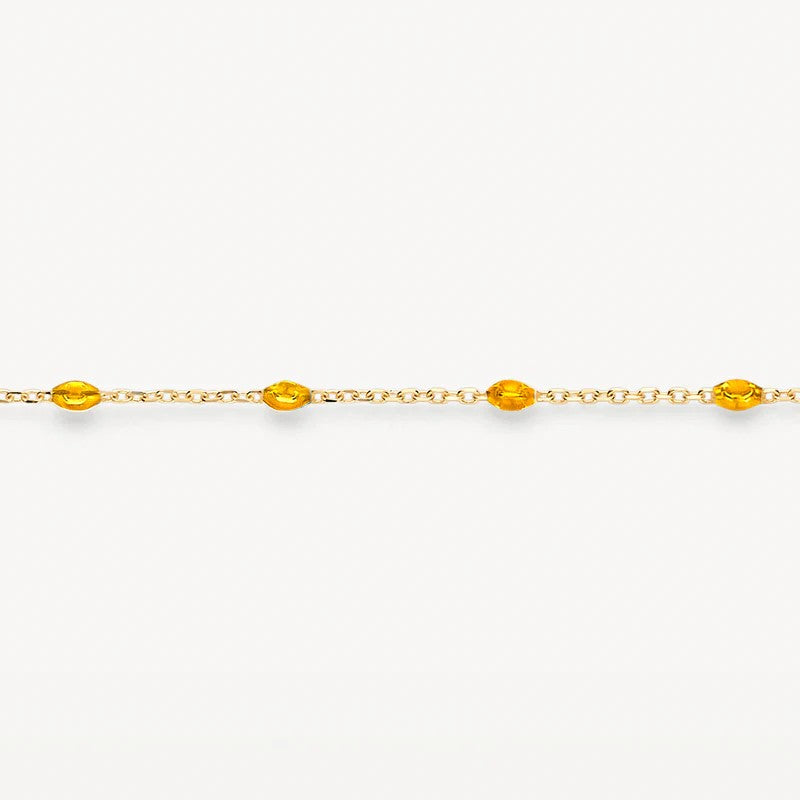 14k Geelgouden armband caramel resin Citrien 2226YRC