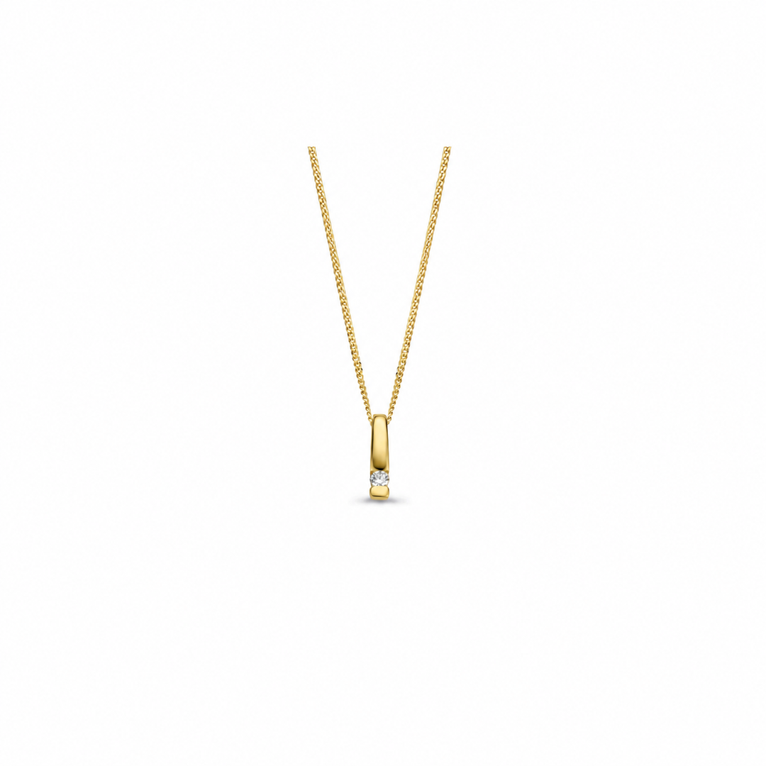 14 kt hanger diamant 0.07ct H-Si  EXCLUSIEF COLLIER 194.814.40